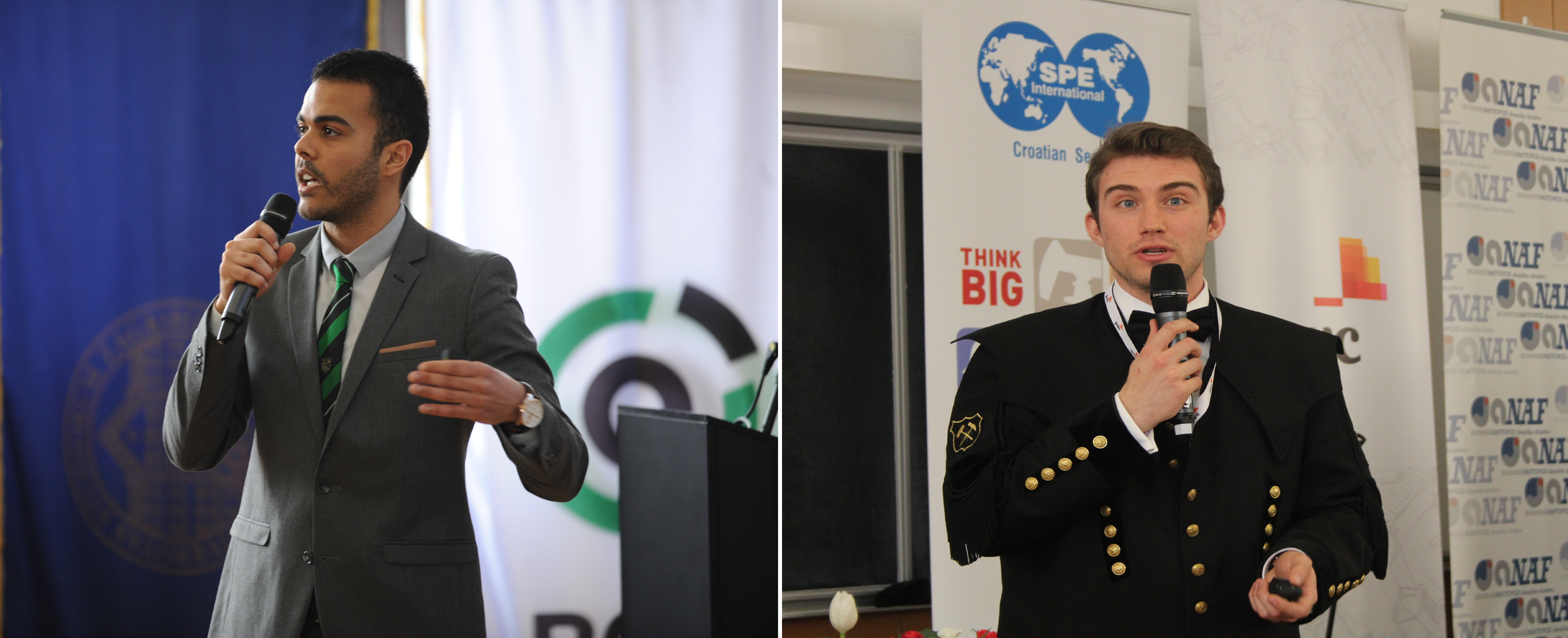 Representatives Mohamed Amine Ouarda and Florian Gamperl during their presentations