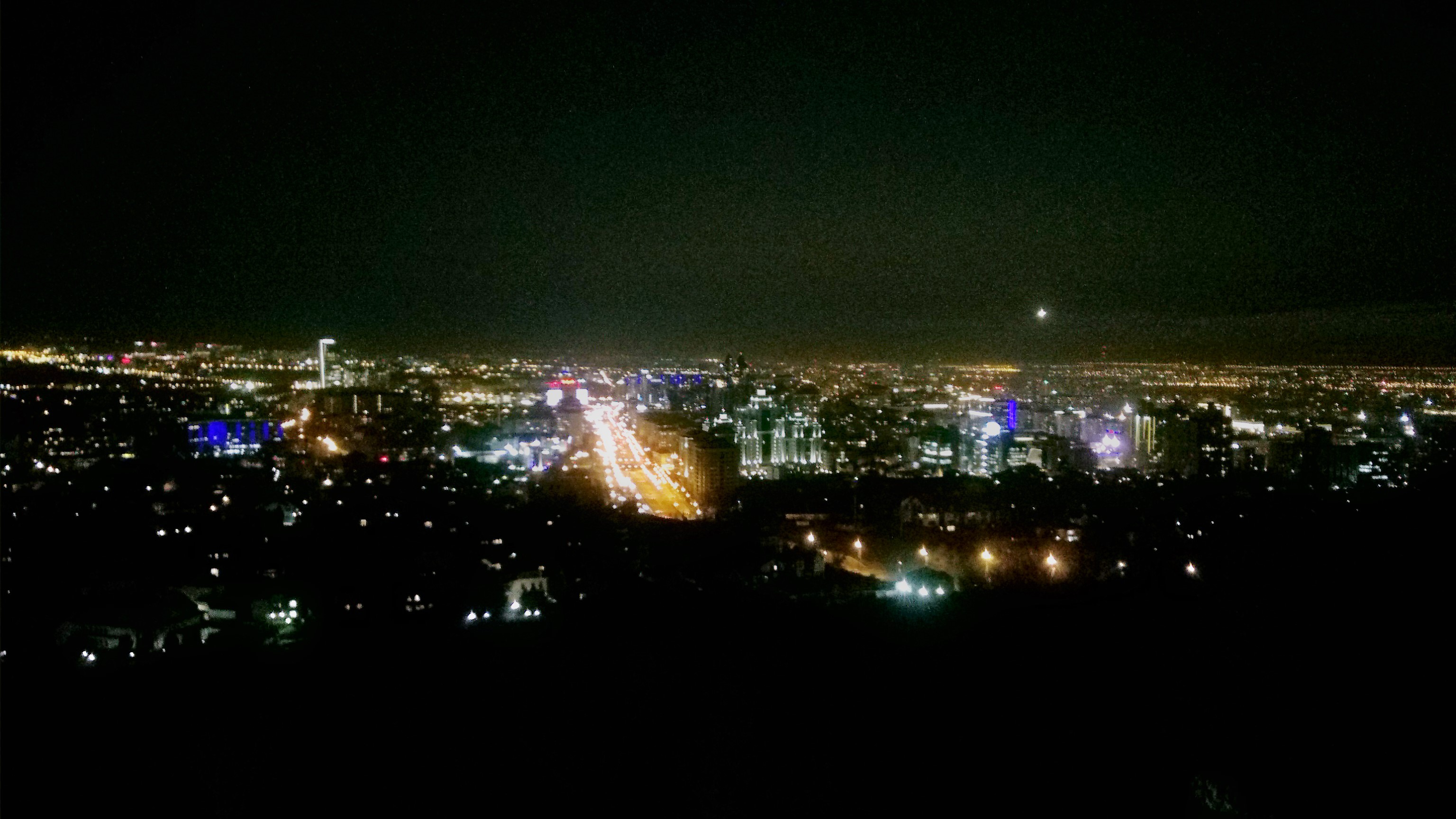 Stunning view of ALmaty, the former Kazakh capital at night